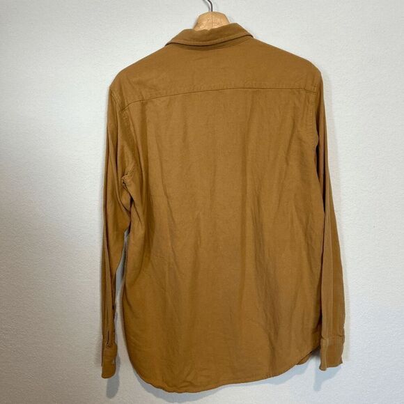 Azul by Moussy Tan Classic Flannel Long Sleeve Button Down Shirt Mens Size Large - Picture 4 of 6